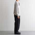 DOUBLE PLEATED SEMI EASY TROUSERS #CHARCOAL [A26C07PT02C]