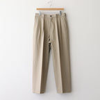 CLASSIC FIT DOUBLE PLEATED TROUSERS #KHAKI [A25A05PT01C]