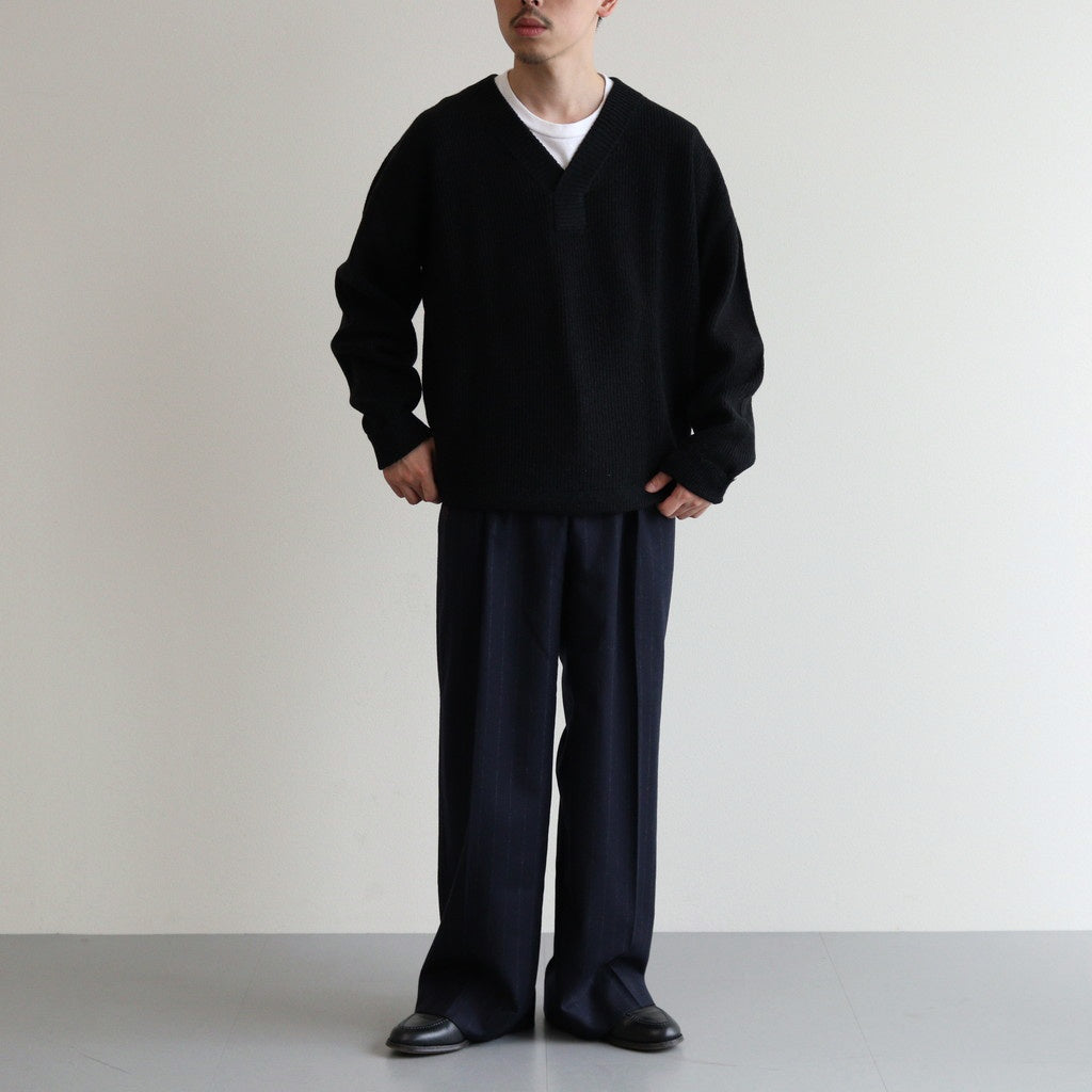 Wool Harf Cardigan ST V-neck #DARK Charcoal [NEP-AW2403]