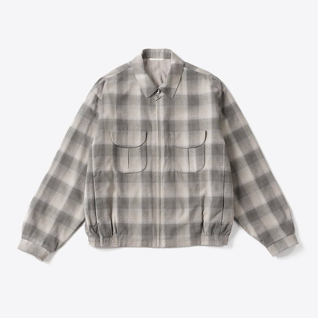 PLEATED-POCKET RICKY JACKET #GRAPHITE PLAID [261OJ-JK07]