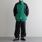 PANEL COLOR TRACK PANTS #BLACK/GRN [DNS26P02]