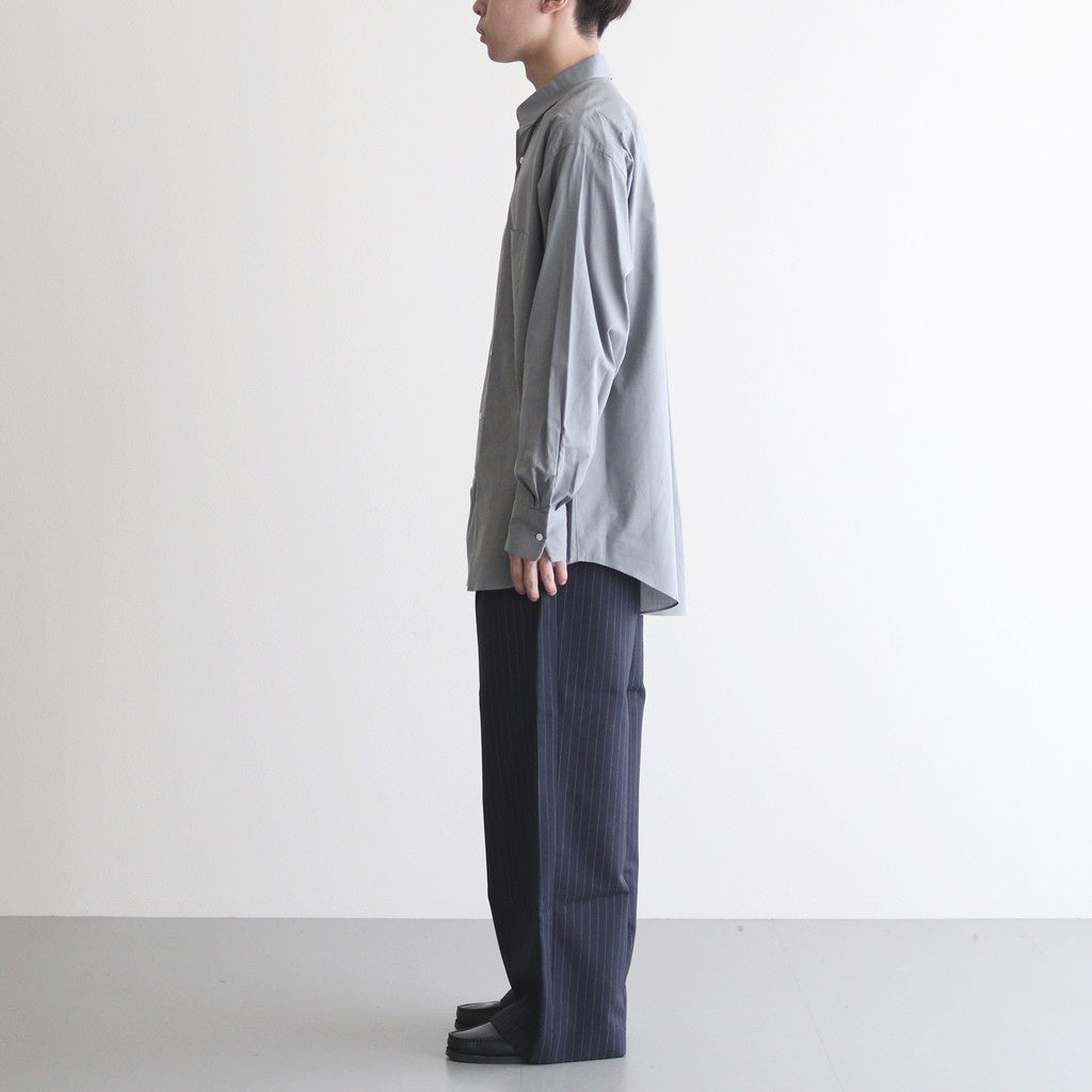 TWO TUCK MILITARY TROUSERS #NAVY STRIPE [M25C07PT01C]