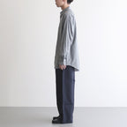 TWO TUCK MILITARY TROUSERS #NAVY STRIPE [M25C07PT01C]