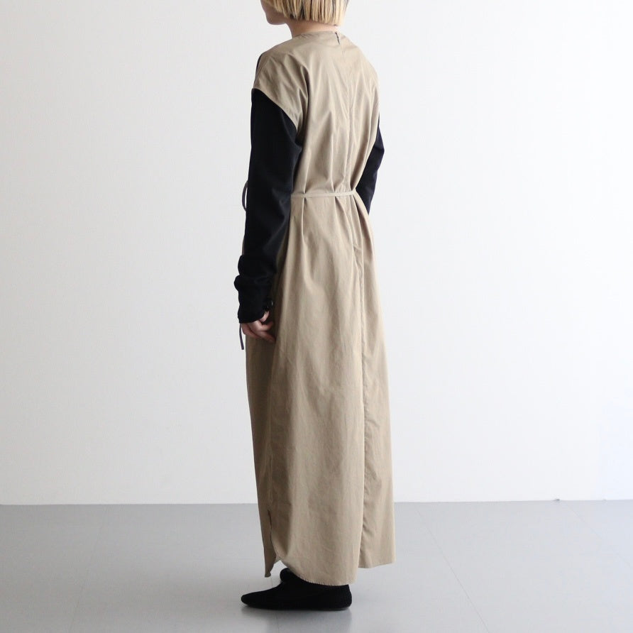 Chambray Sleeveless Dress #OliveBeige [BHSW25S10]