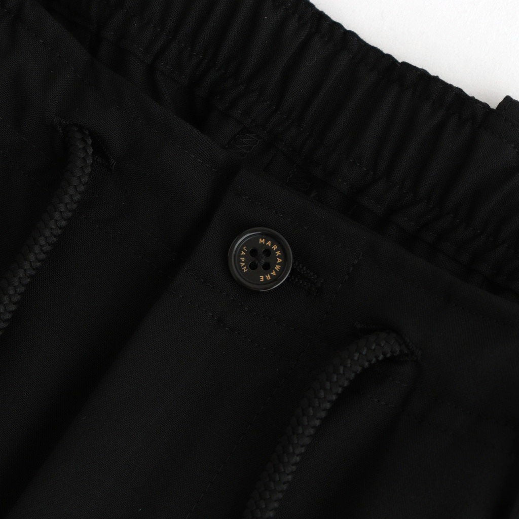 DOUBLE PLEATED EASY TROUSERS #BLACK [A26A15PT02C]