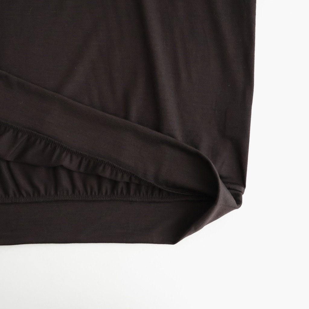 CREW NECK L/S TEE #DARK BROWN [M26C15CS03C]