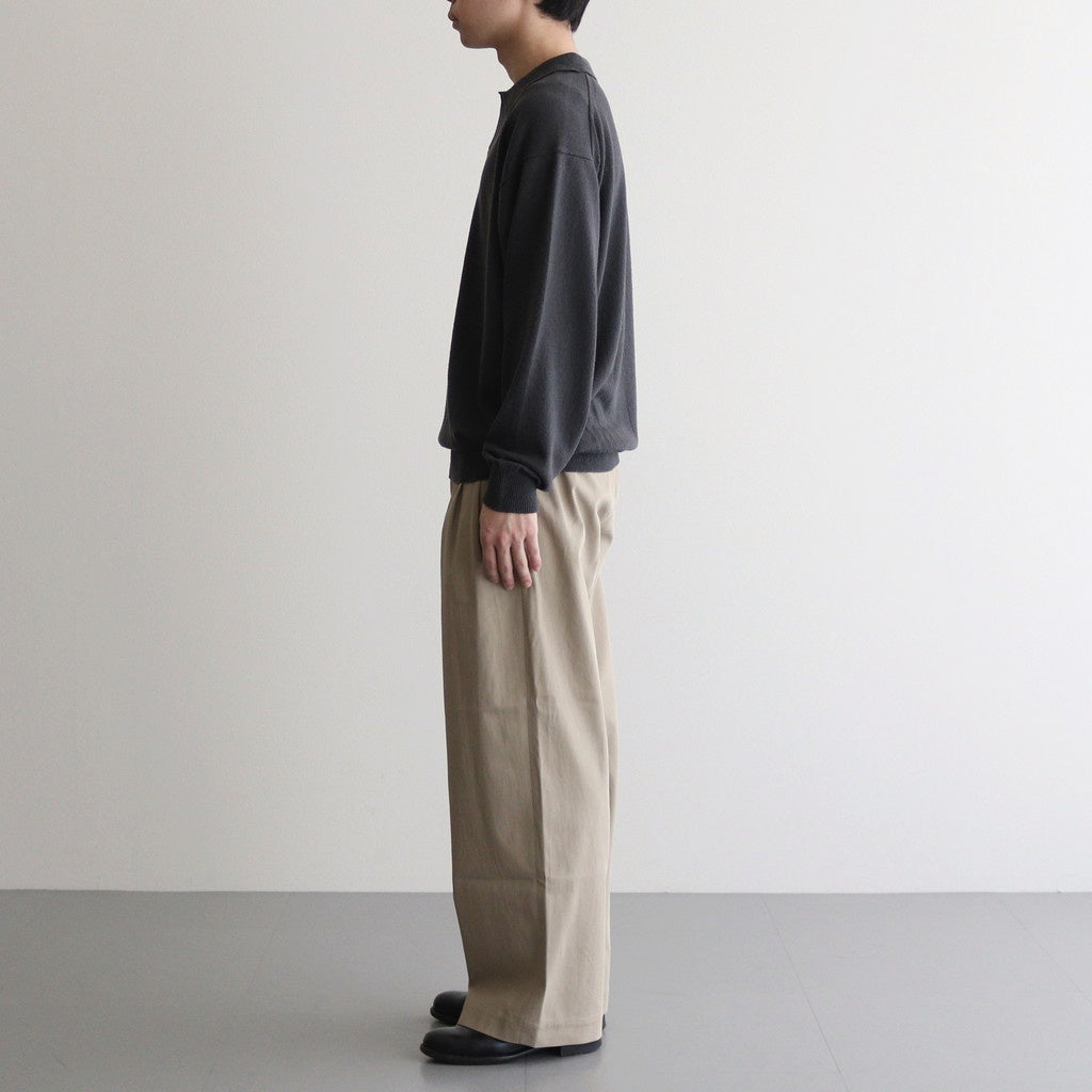 SILK POLO SKIPPER #CHARCOAL [BN-25SM-037]