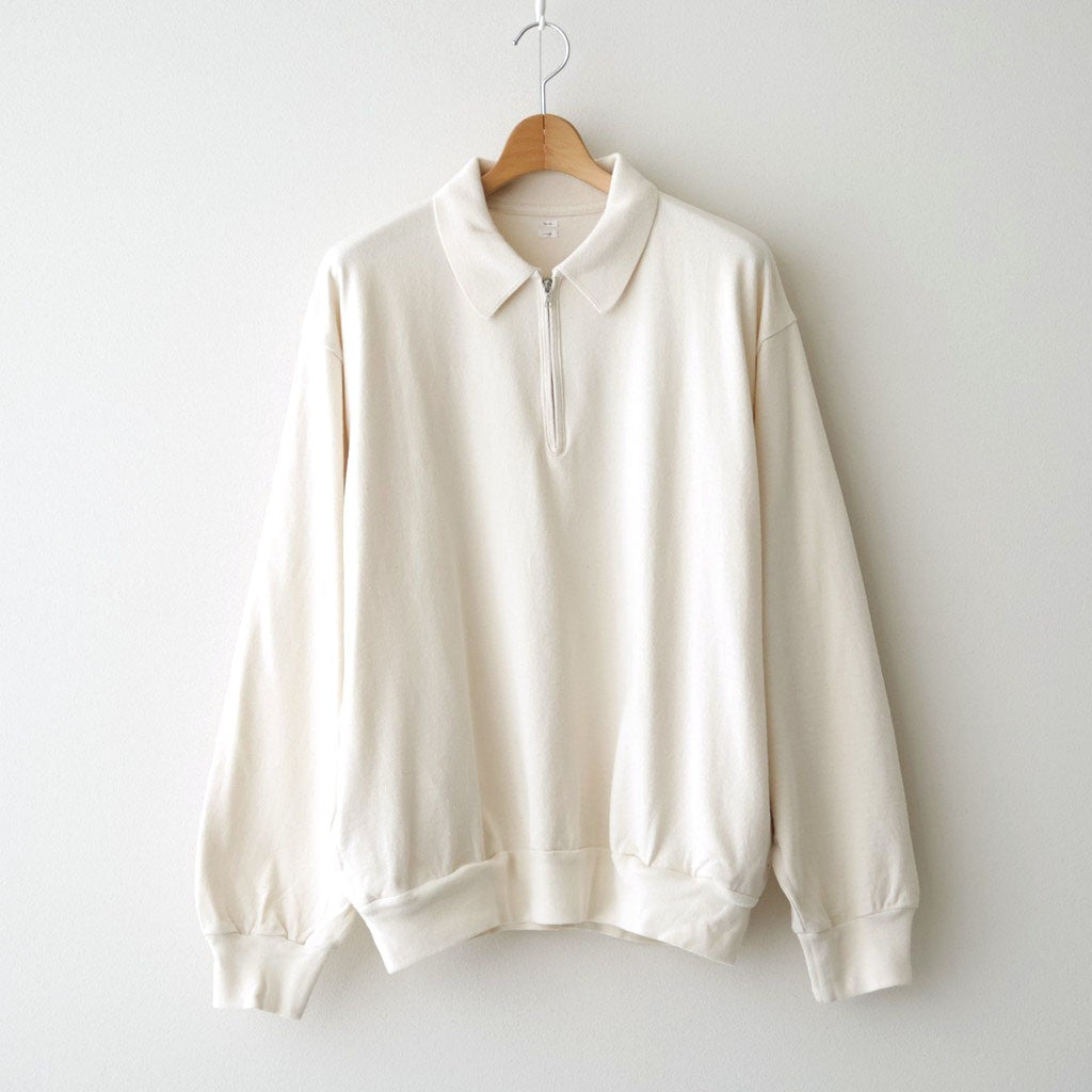 Co/Silk Nep Harf-zip P/O #Ivory [BHS25S037F26]