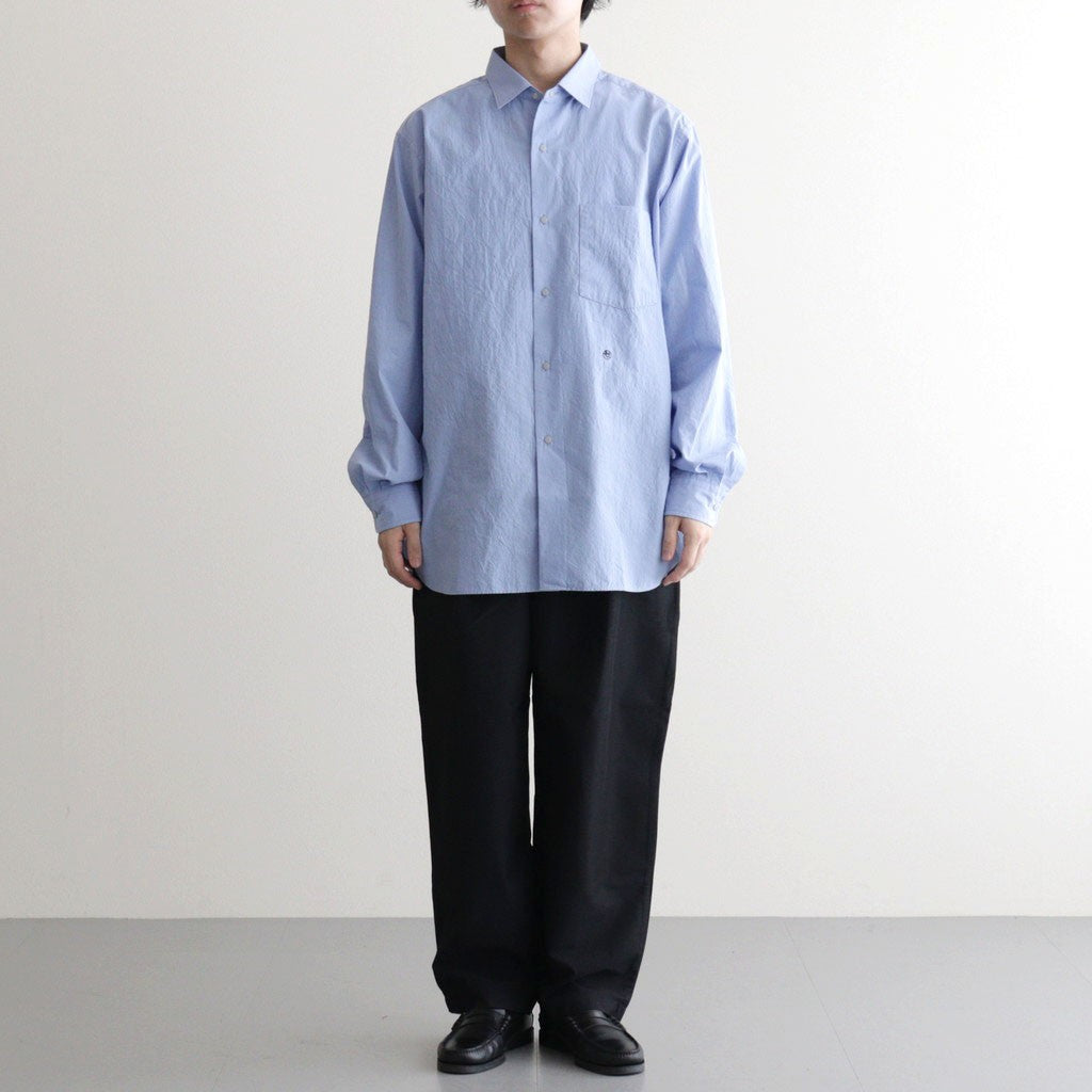 Regular Collar Wind Shirt #Sax [S26SG082]