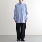 Regular Collar Wind Shirt #Sax [S26SG082]