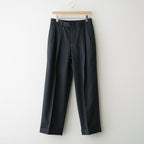DOUBLE PLEATED SEMI EASY TROUSERS #CHARCOAL [A26C07PT02C]