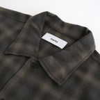 DOUBLE POCKET OPEN COLLAR L/S SHIRT #GRAY CHECK [M25C22SH02C]