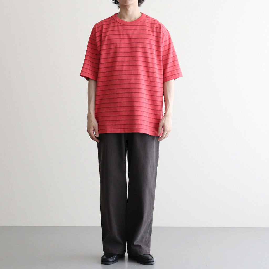 Garment Dyed Jacquard Field Tee #Red [N26SH039]