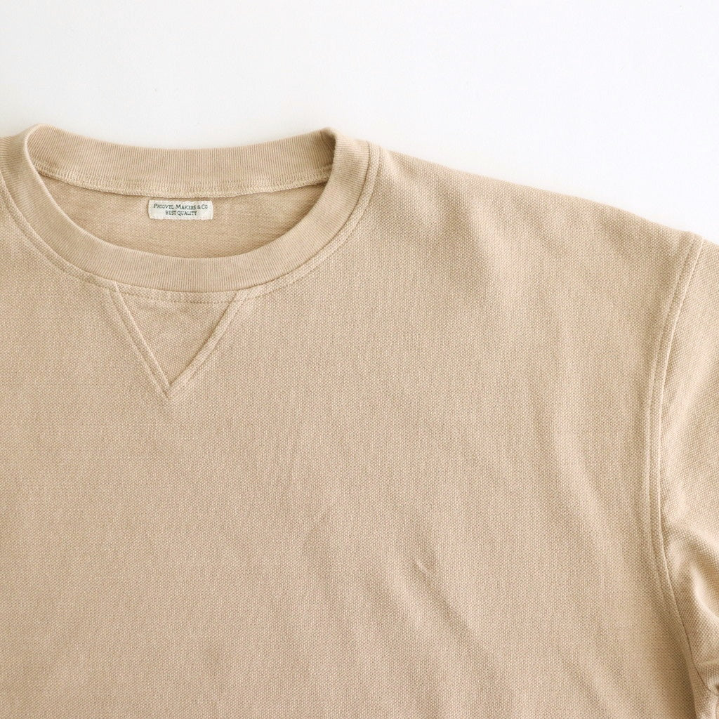 SEED STITCH LONG SLEEVE TOP #SAND BEIGE [PMAT-CL03]