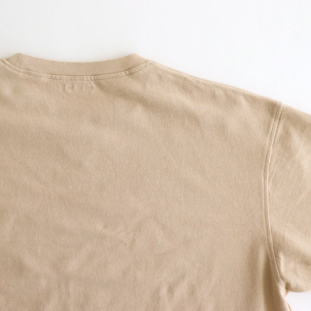 SEED STITCH LONG SLEEVE TOP #SAND BEIGE [PMAT-CL03]