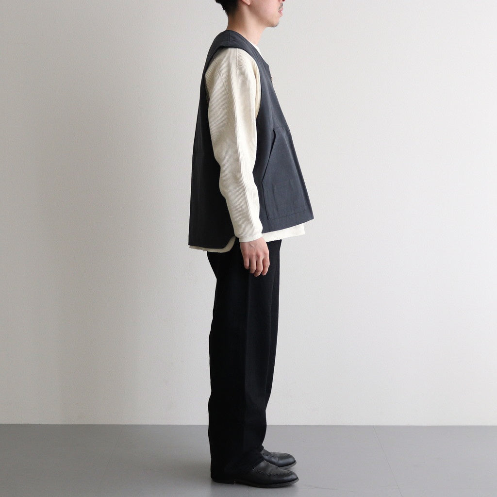 DUCK CLOTH WORKADAY VEST #FADE NAVY [PMAS-VT02]