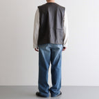 WORK VEST #D.BROWN [V-09-C-COW-4]