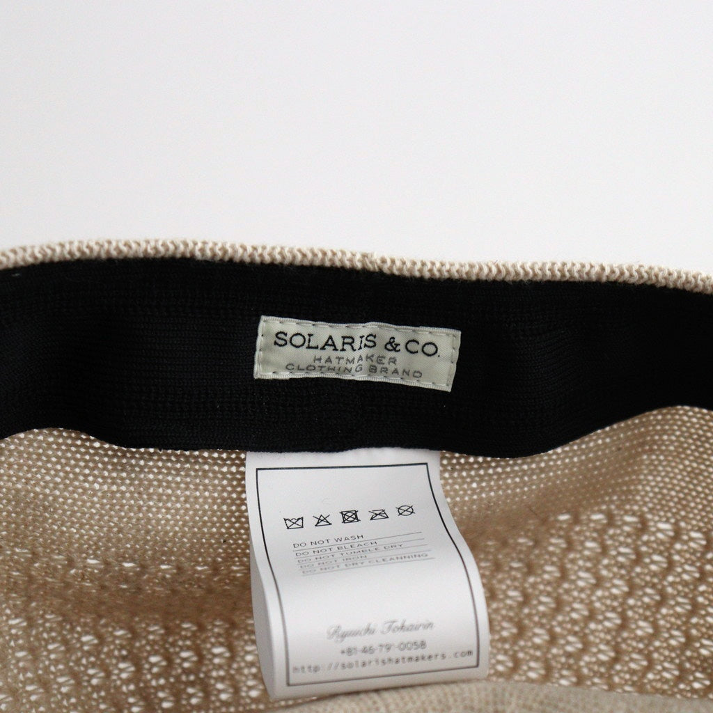 COTTON LINEN HUNTHING CAP - GENTLEMAN #IVORY [V01015]