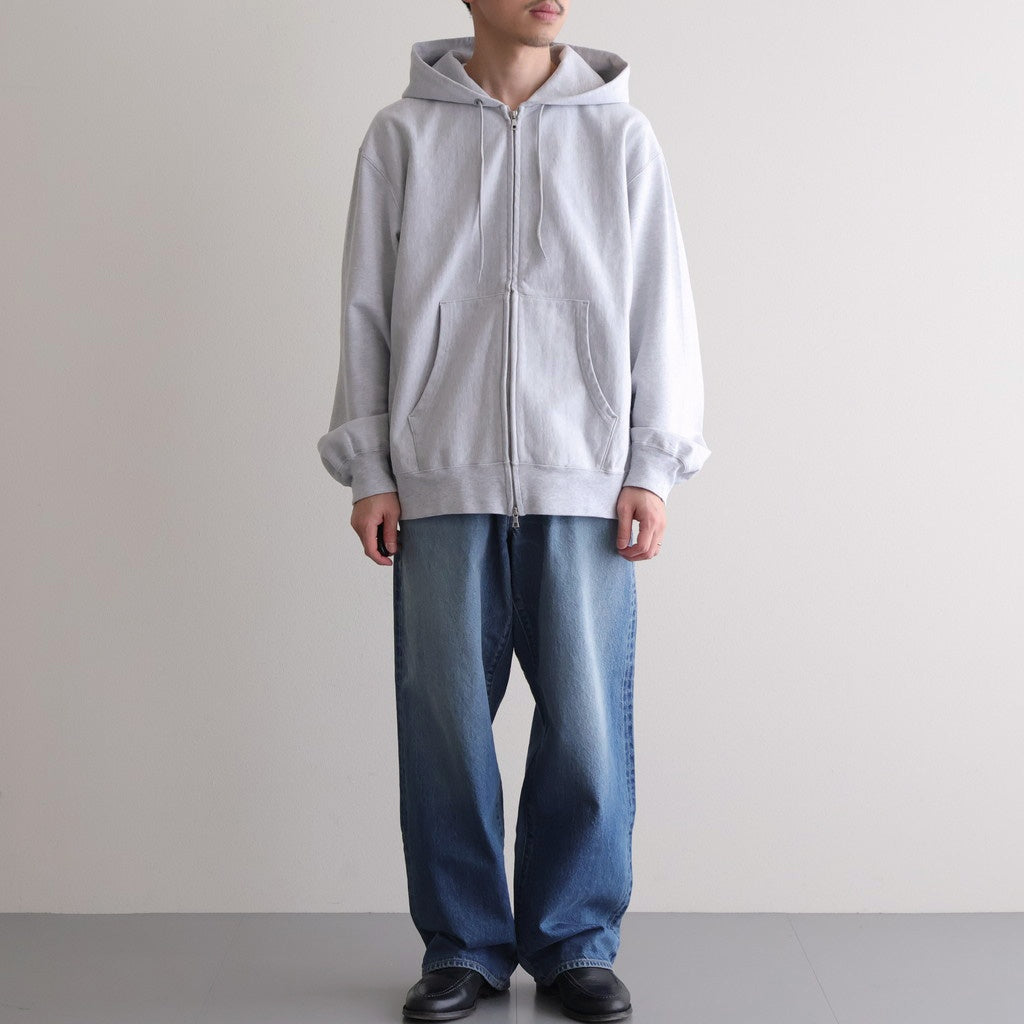 Thin-Sweat Hoodie Zip #HeatherWhite [bROOTS25S24S26]