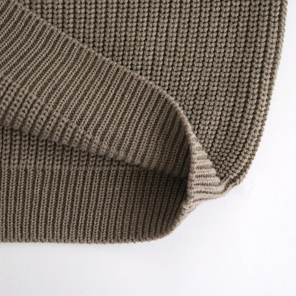 SIGNATURE CREW NECK #MELANGE BROWN [BN-25FM-038]