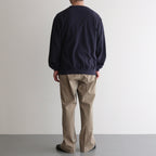 SEED STITCH LONG SLEEVE TOP #NAVY [PMAT-CL03]