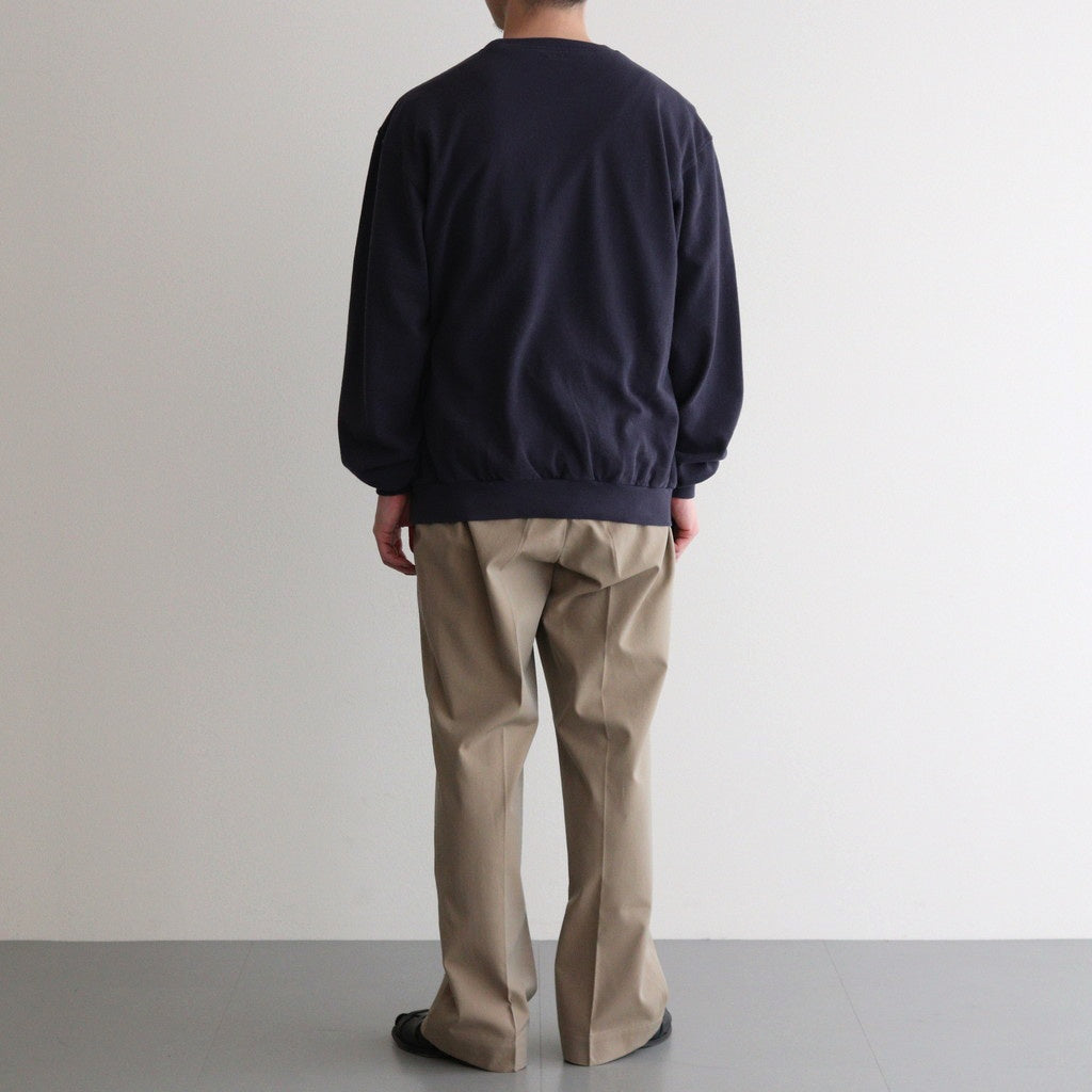 SEED STITCH LONG SLEEVE TOP #NAVY [PMAT-CL03]