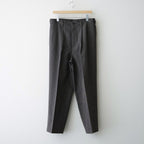 TWEED WOOL ONE TUCK TROUSERS #BROWN [BN-26FM-023]
