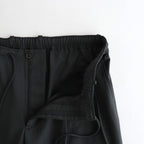 DOUBLE PLEATED EASY TROUSERS #CHARCOAL [A26A15PT02C]