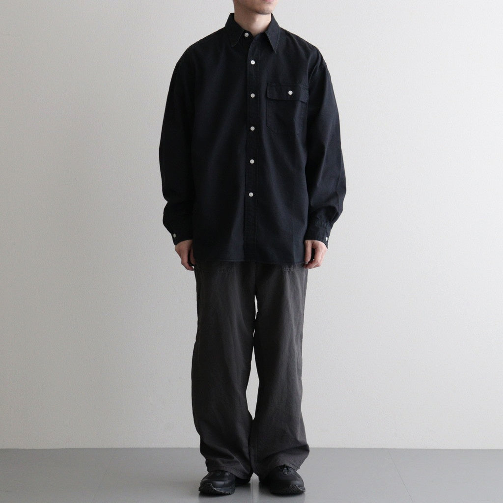 Garment Dyed Field Twill Shirt #Black [N26SG034]