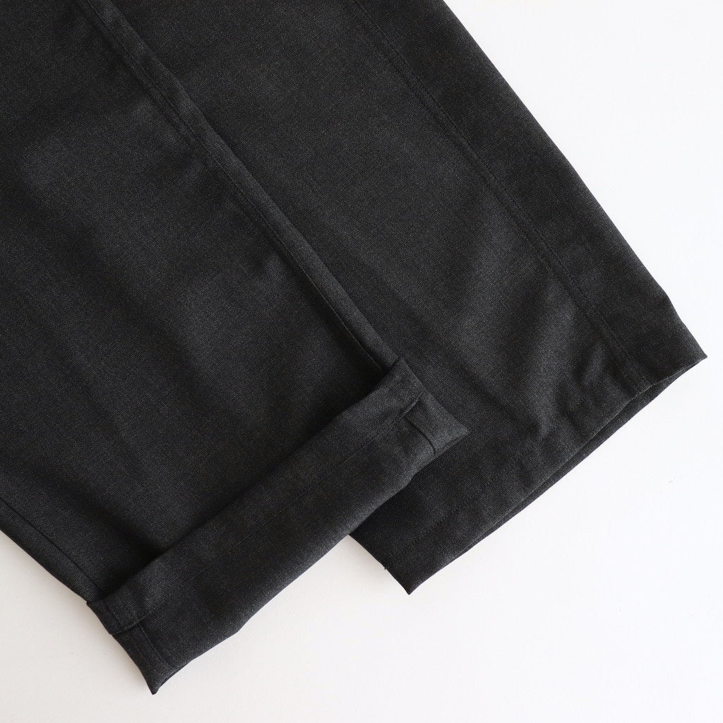HOPSACK WIDE POCKET TROUSERS #CHARCOAL [PMAT-PT06]