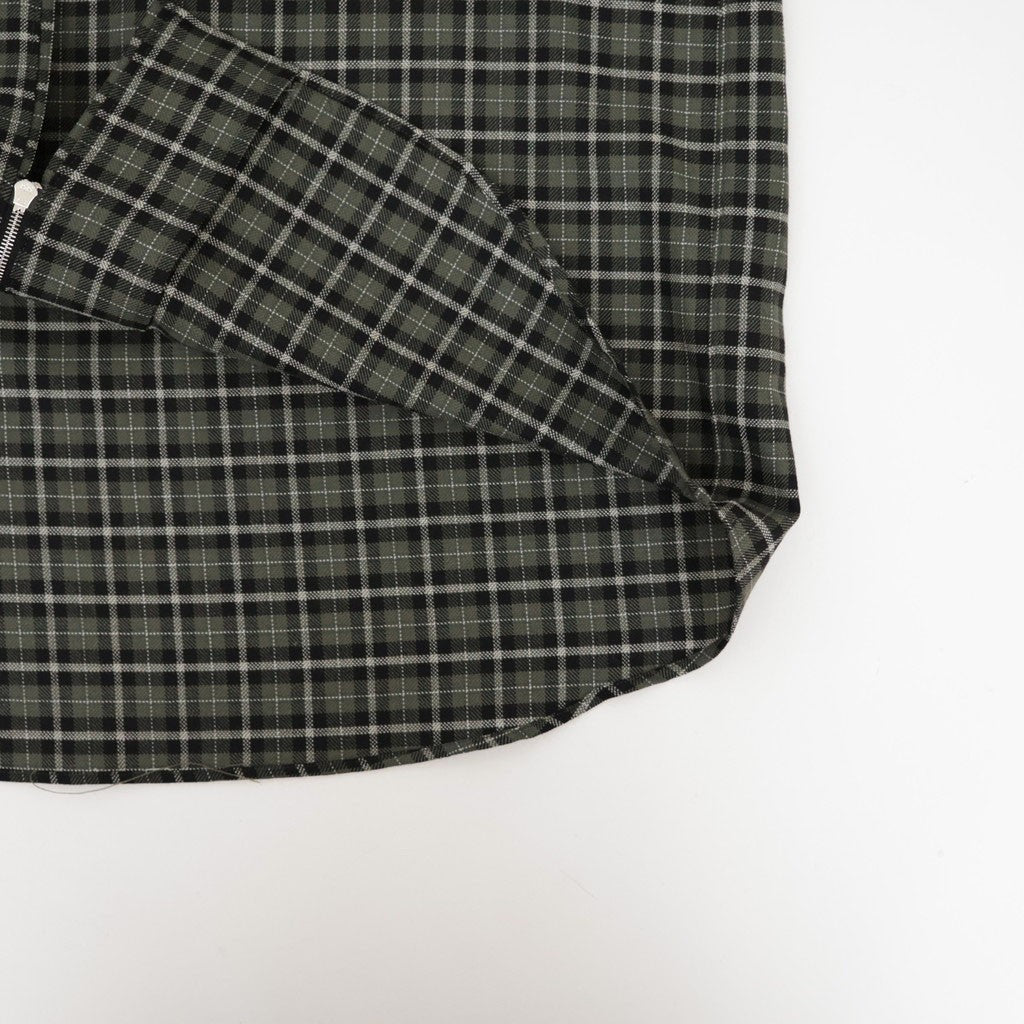 ZIP SHIRT #MOSS GRAY CHECK [A26C17SH03C]