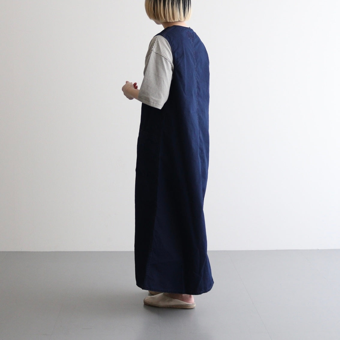 Indigo Field Jumper Dress #Indigo [N25SF024]