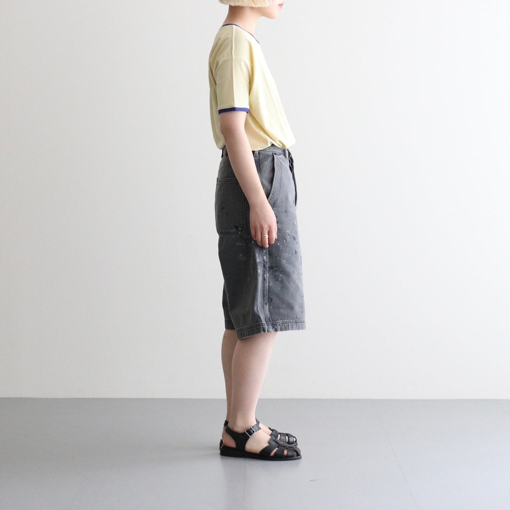 HAND PAINT DENIM SHORTS #010 BLACK [16861 40028]