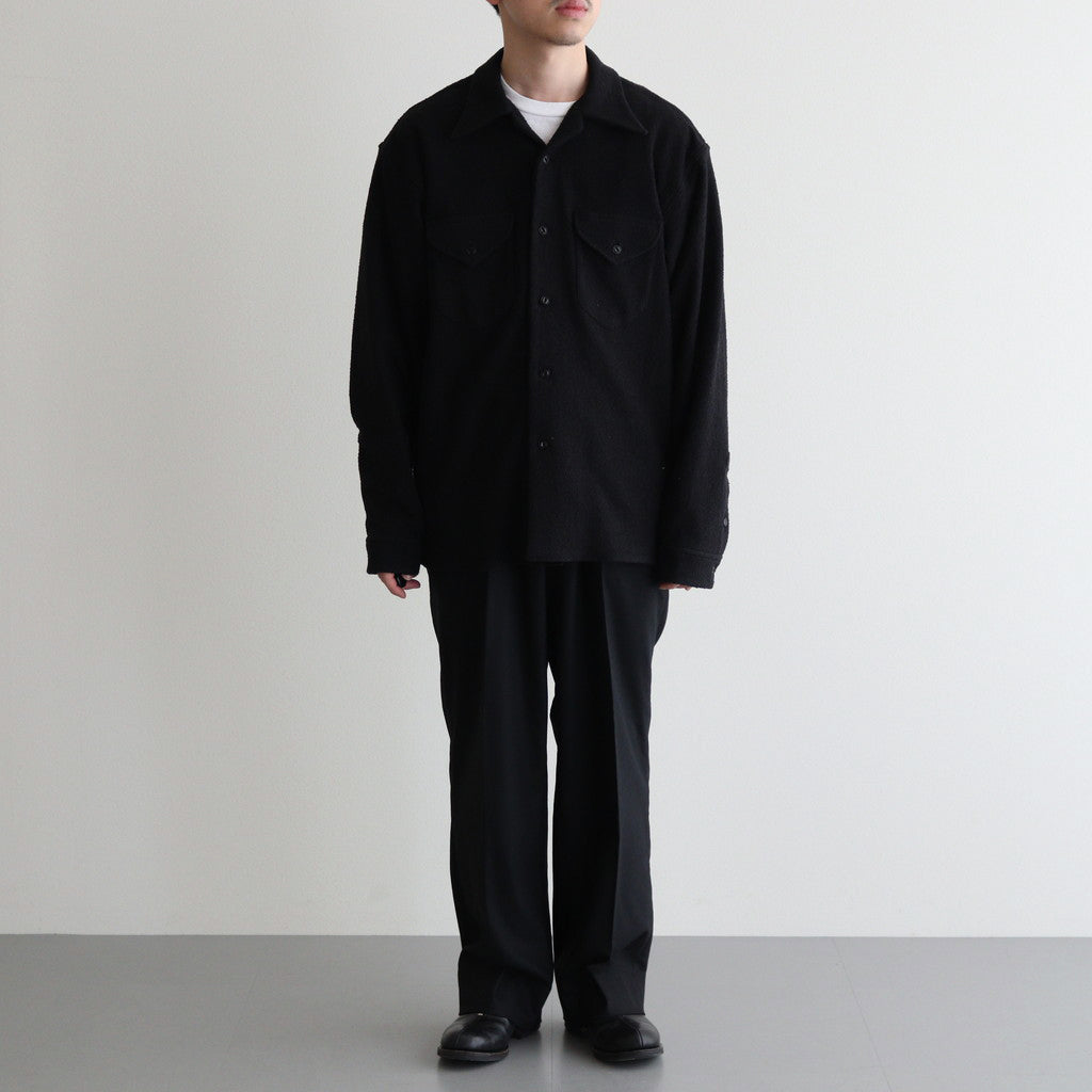 SWALLOW COLLAR SPORTS SHIRTS #ONYX BLACK [242OJ-SH02]