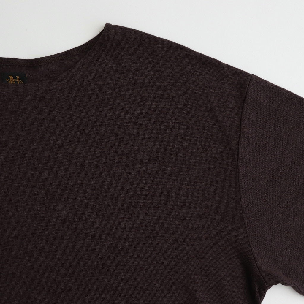 NORMANDY LINEN BASQUE SHIRT #DARK BROWN [BN-25SM-065]