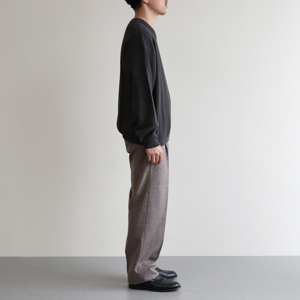 DOUBLE-PLEATED SMARTY TROUSER #TAUPE [242OJ-PT05]