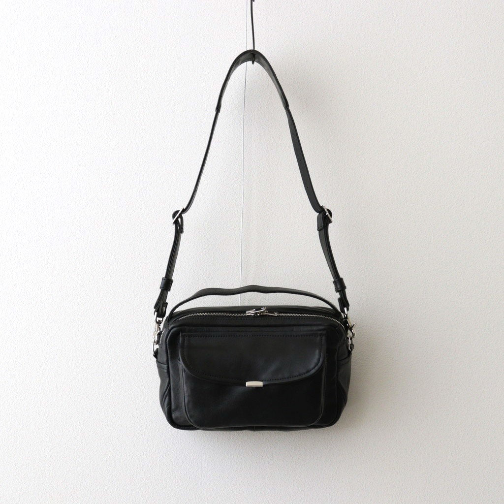 SQUARE SHOULDER BAG #BLACK [BG-45-COW-5]