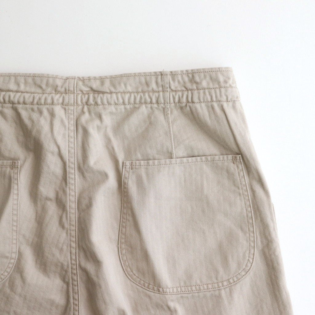 PATINA HERRINGBONE GATHERING TROUSER #BONE [251OJ-PT07]