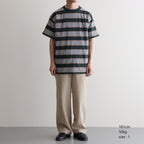 BORDER SS TOP #FOREST x S,BROWN [PMAV-CS04]