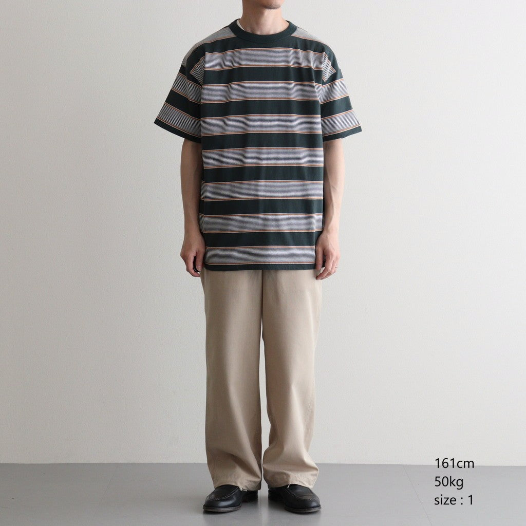 BORDER SS TOP #FOREST x S,BROWN [PMAV-CS04]