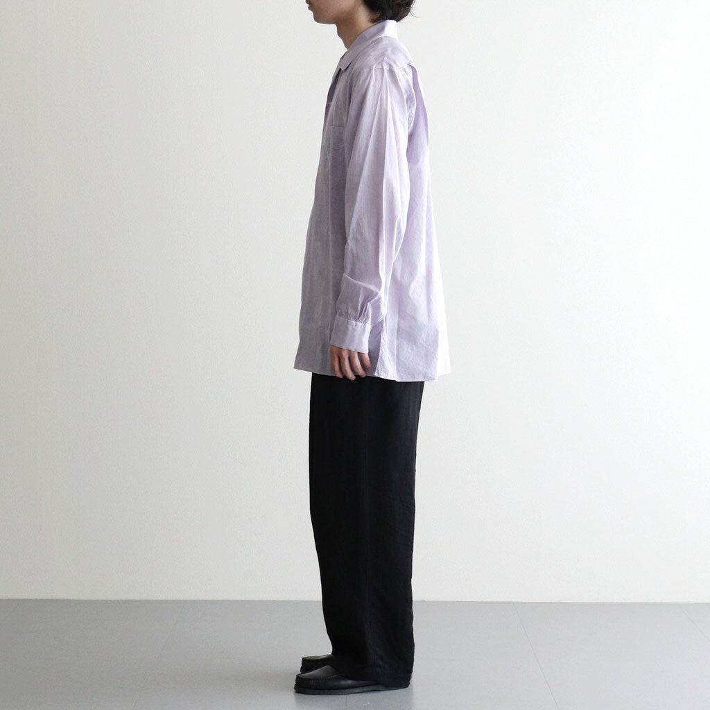 ITALIAN OPEN COLLAR SHIRT #LAVENDER [A26A23SH03C]