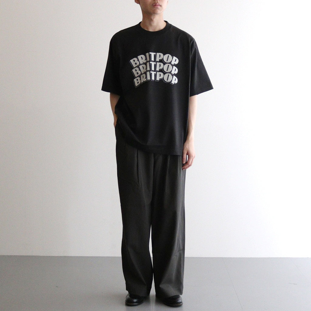 BRITPOP Print Tee WIDE #InkBlack×Ivory-PT [bROOTS25S34A]