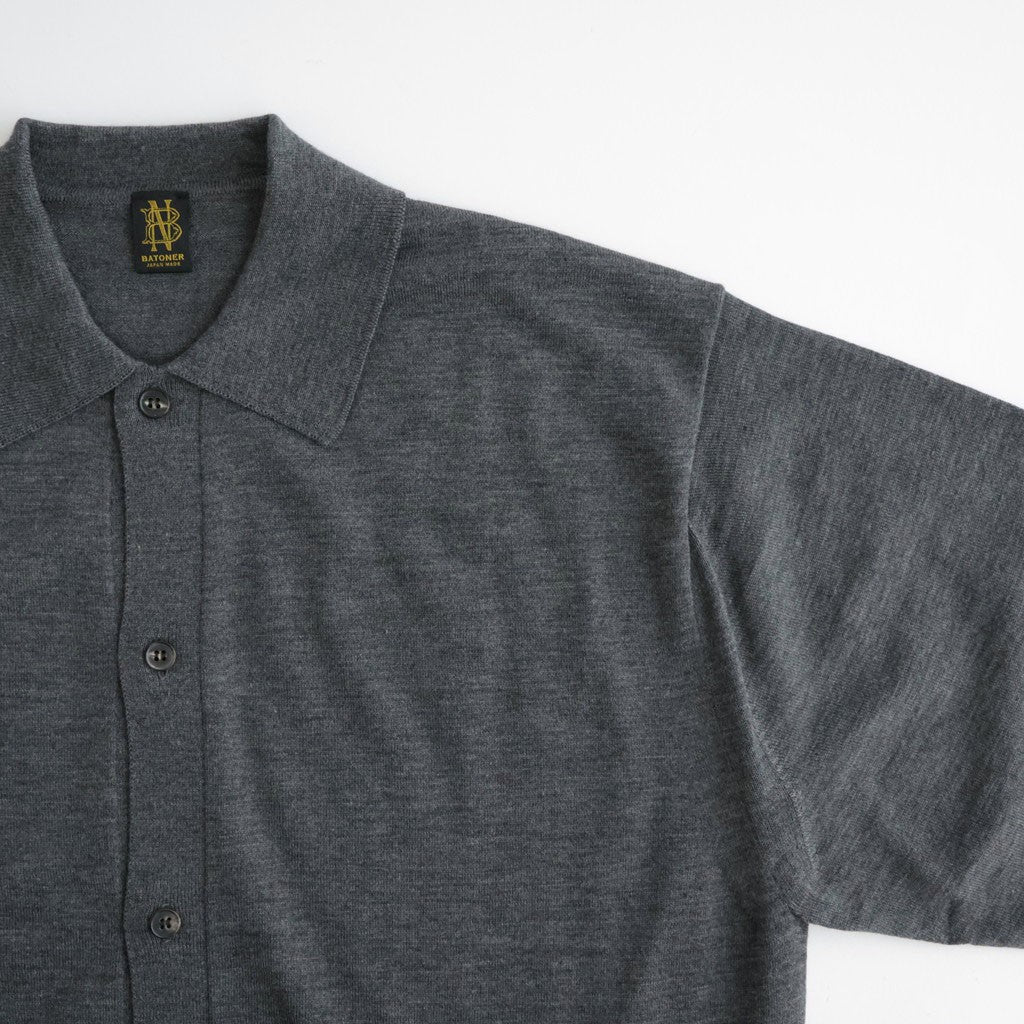BABY WOOL POLO CARDIGAN #GRAY [BN-26FM-040]