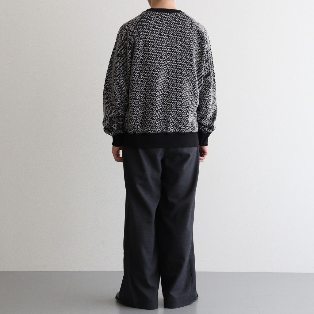 RAGLAN CREW NECK #BLACK×IVORY [M25C15CS02C]