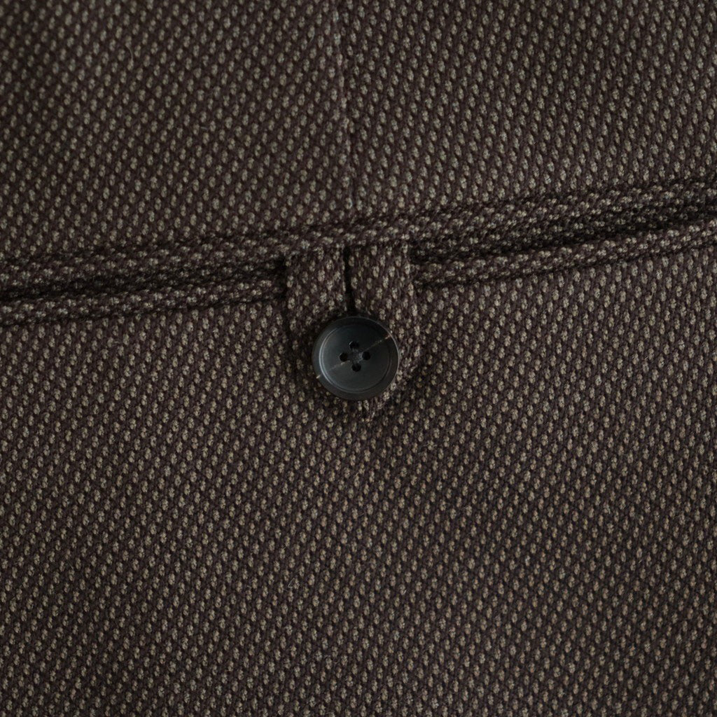 REGULAR FIT STRAIGHT TROUSERS #BROWN BIRD’S-EYE [M26C10PT03C]