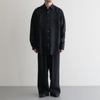 TRIPLE PLEATED EASY TROUSERS #BLACK [A25A16PT01C]