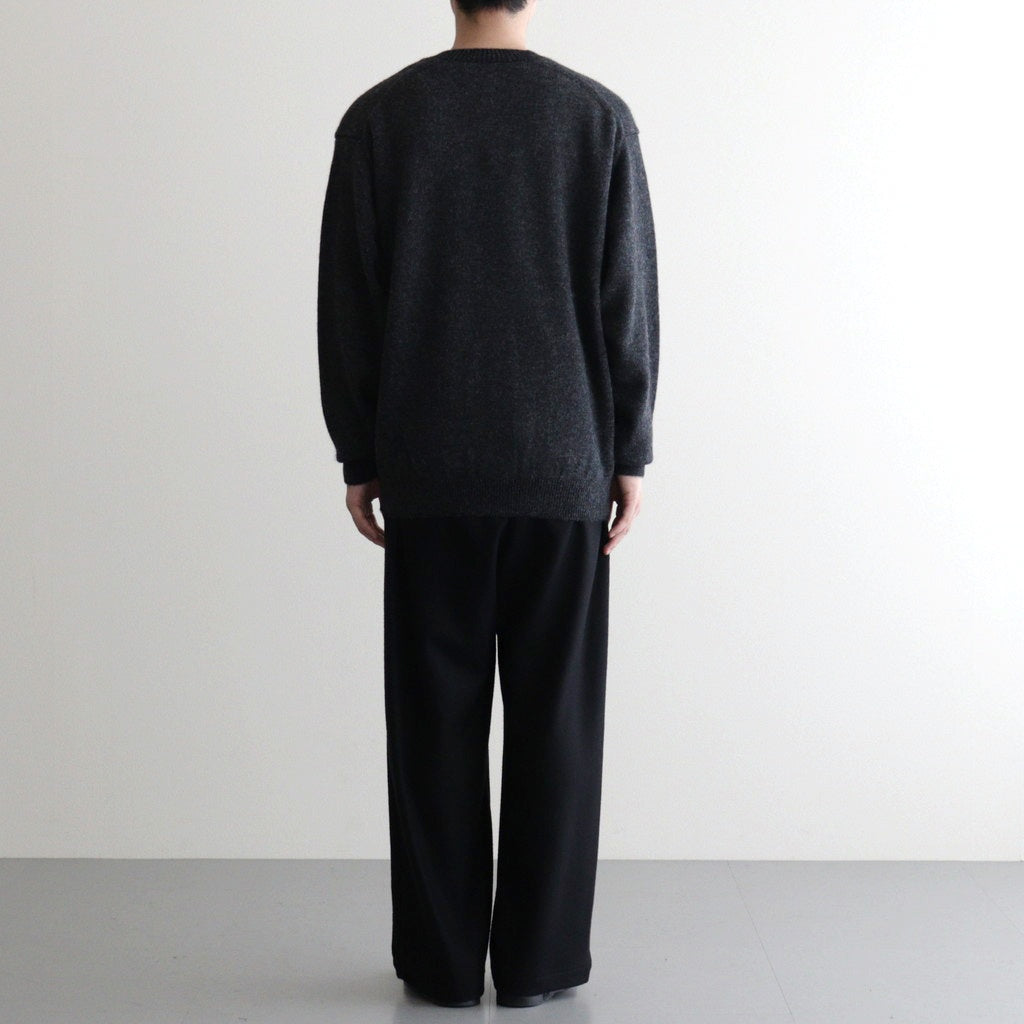 BABY ALPACA KURUMI TENJIKU V CARDIGAN #CHARCOAL [BN-25FM-059]