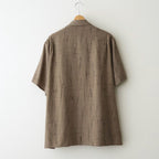 ORIGINAL PRINTED OPEN COLLAR SHIRTS (KASURI) Short-sleeve #MOCHA [261OJ-SH20]