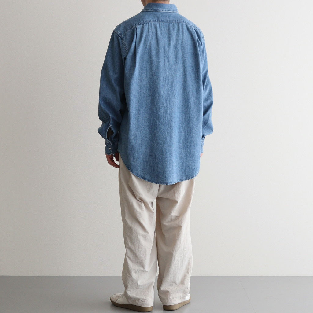 Regular Collar Light Denim Shirt #Indigo [S25SG087]