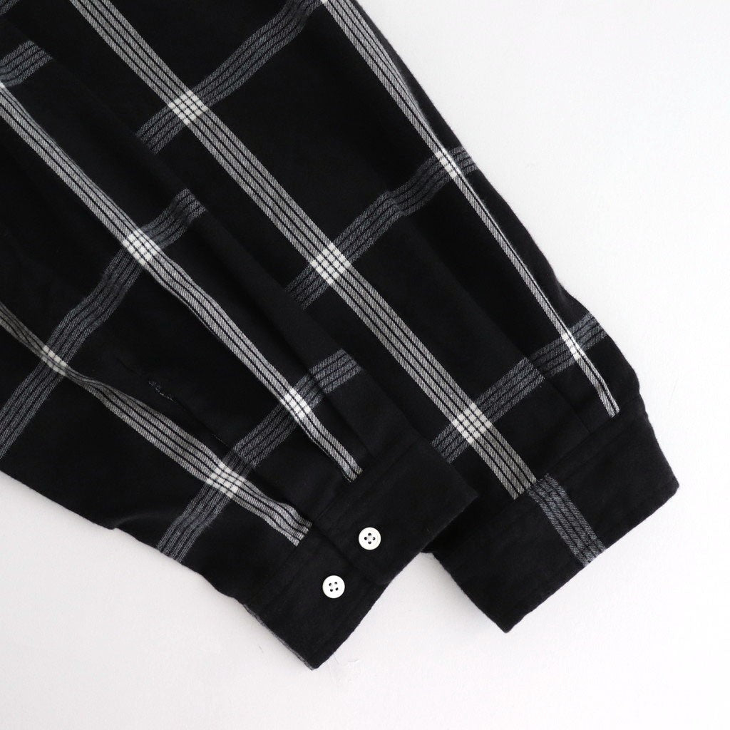Flannel PALAKA Check Shirt #Black [S25FG016]